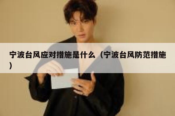 宁波台风应对措施是什么（宁波台风防范措施） 第1张